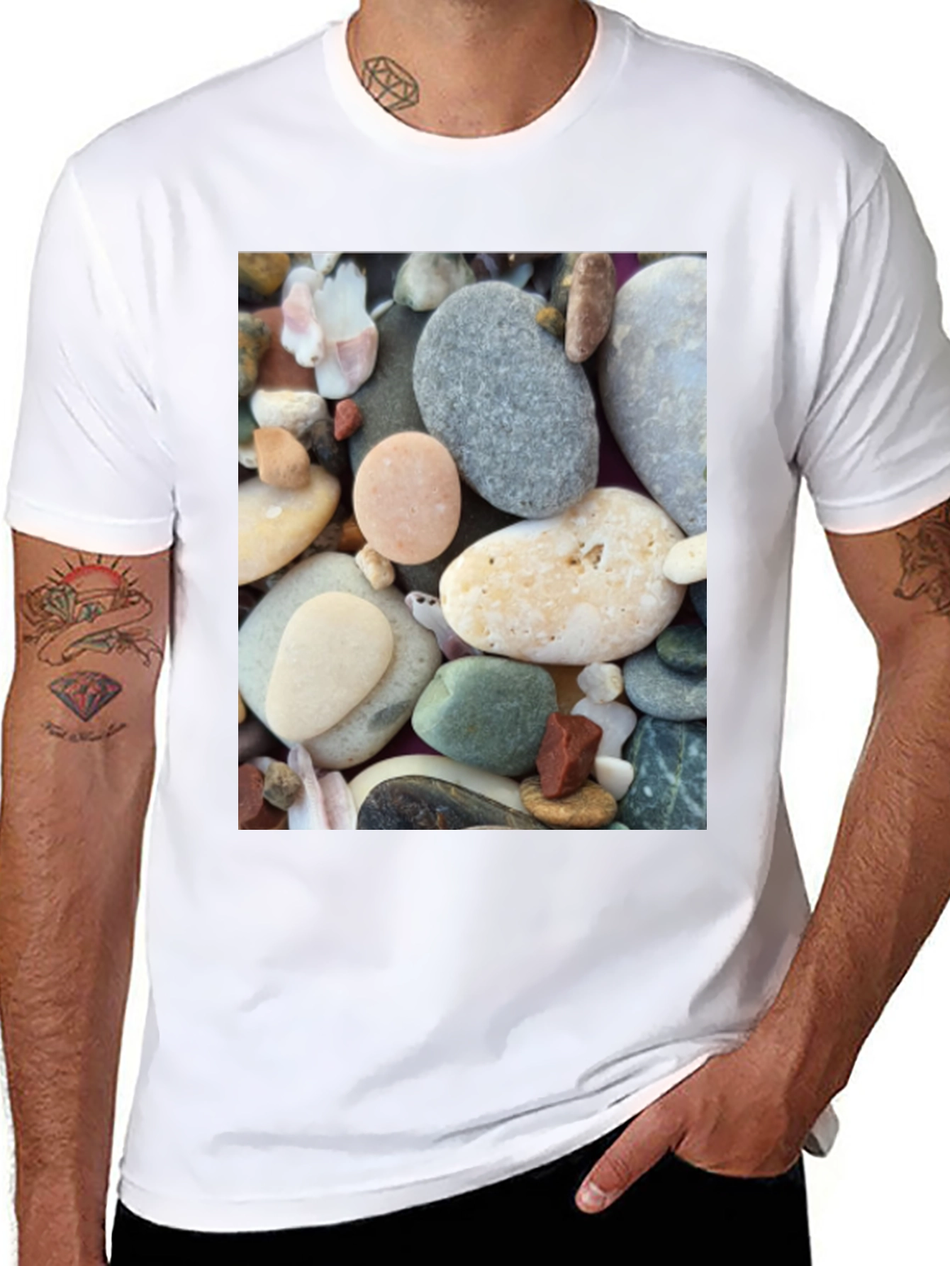 Pebble Print Tee - Beach Lovers Comfort
