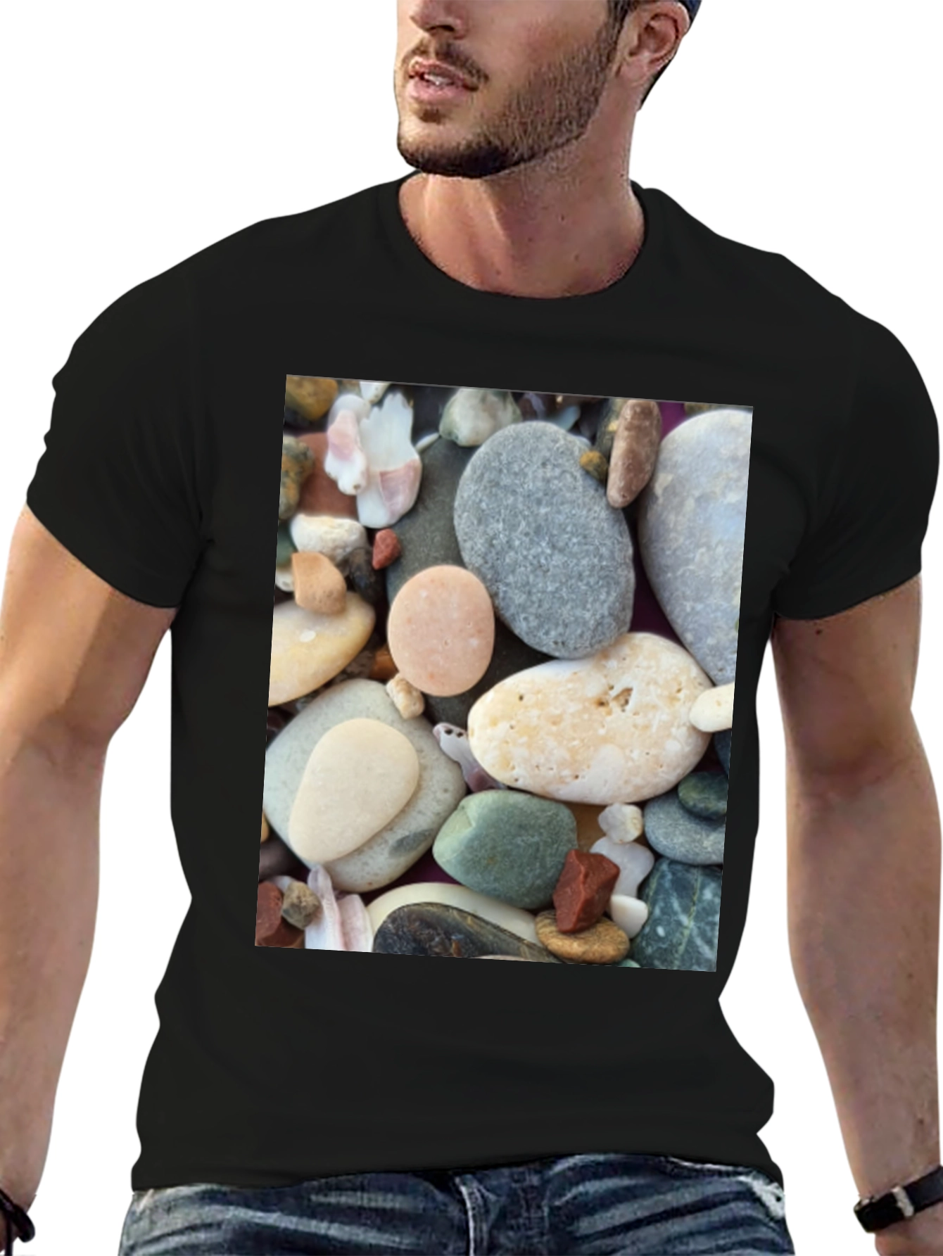 Pebble Print Tee - Beach Lovers Comfort