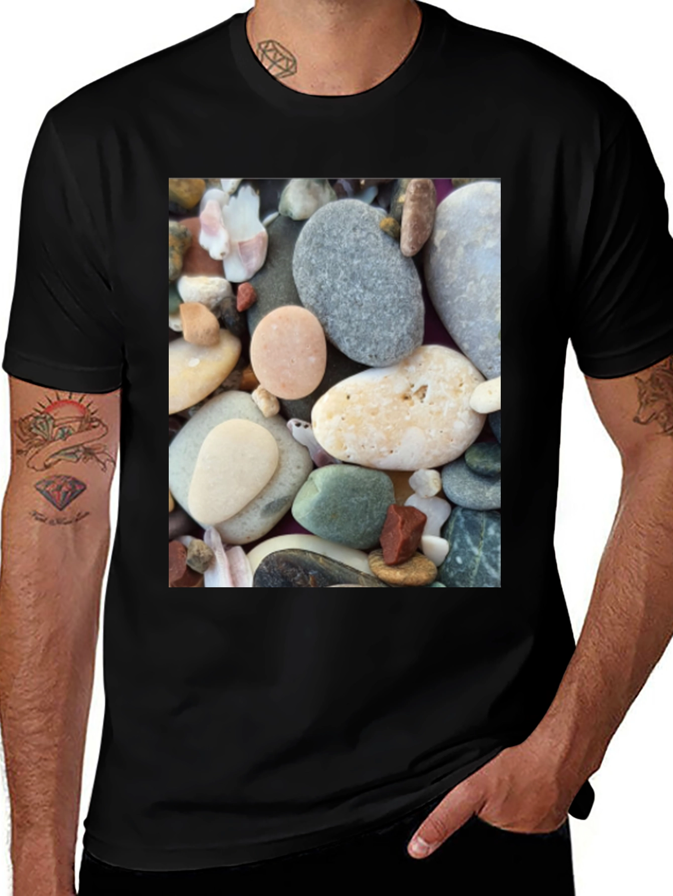 Pebble Print Tee - Beach Lovers Comfort