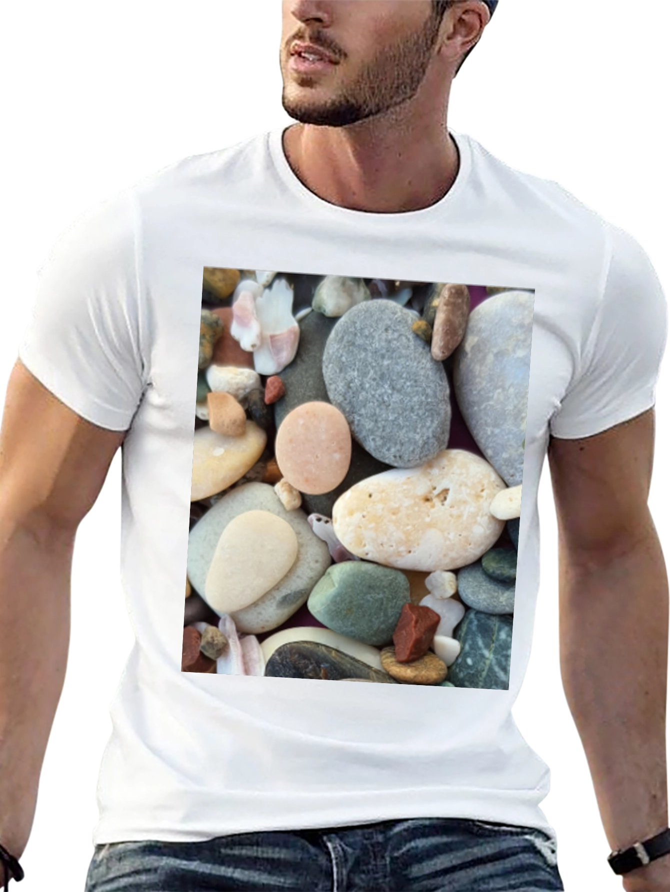 Pebble Print Tee - Beach Lovers Comfort
