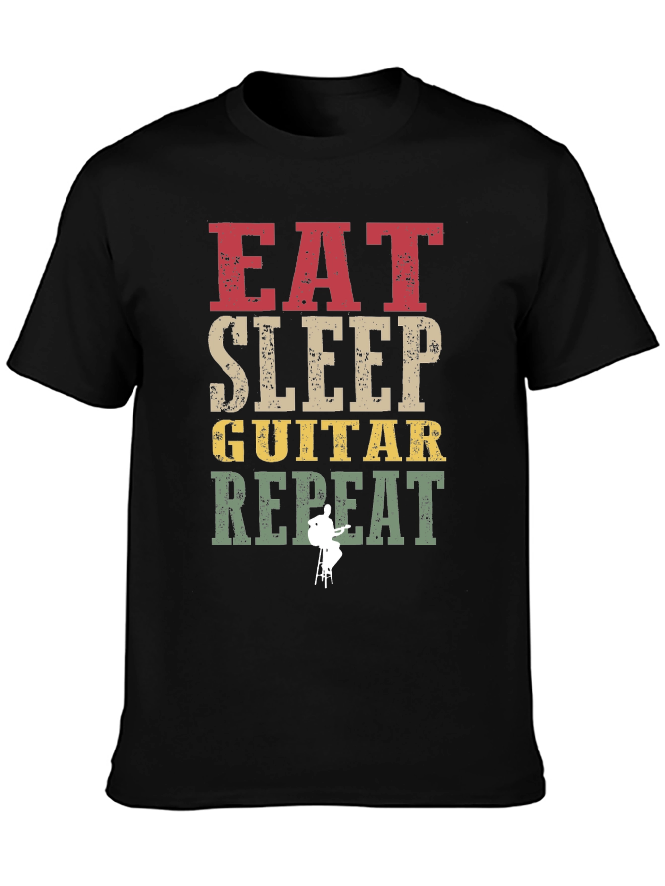Eat Sleep Guitar Repeat Graphic Tee