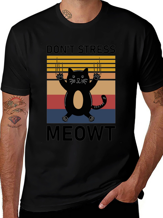 Dont Stress Meowt T-Shirt - Funny Cat Graphic Tee