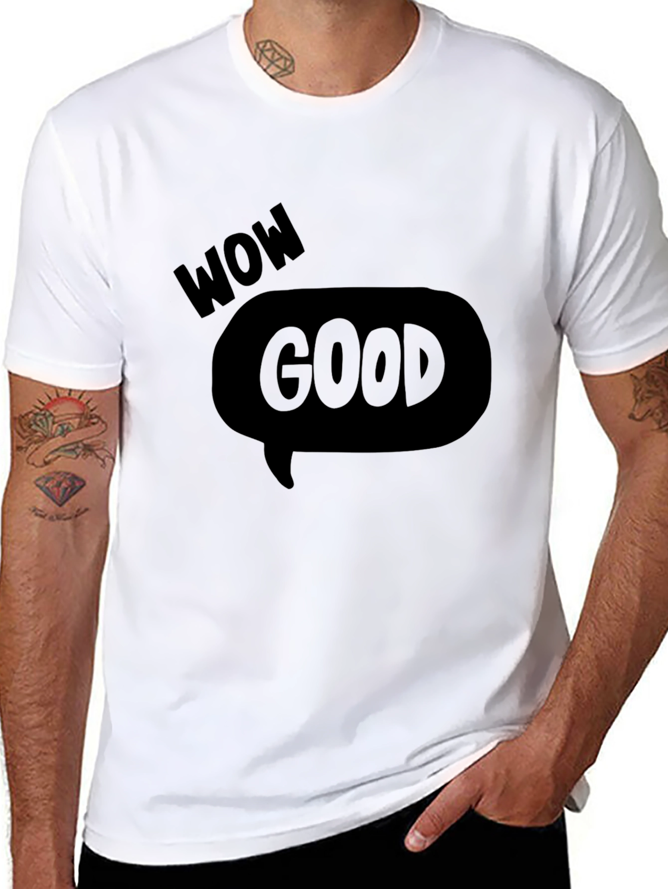 Wow Good Graphic Tee - Mens Black T-Shirt