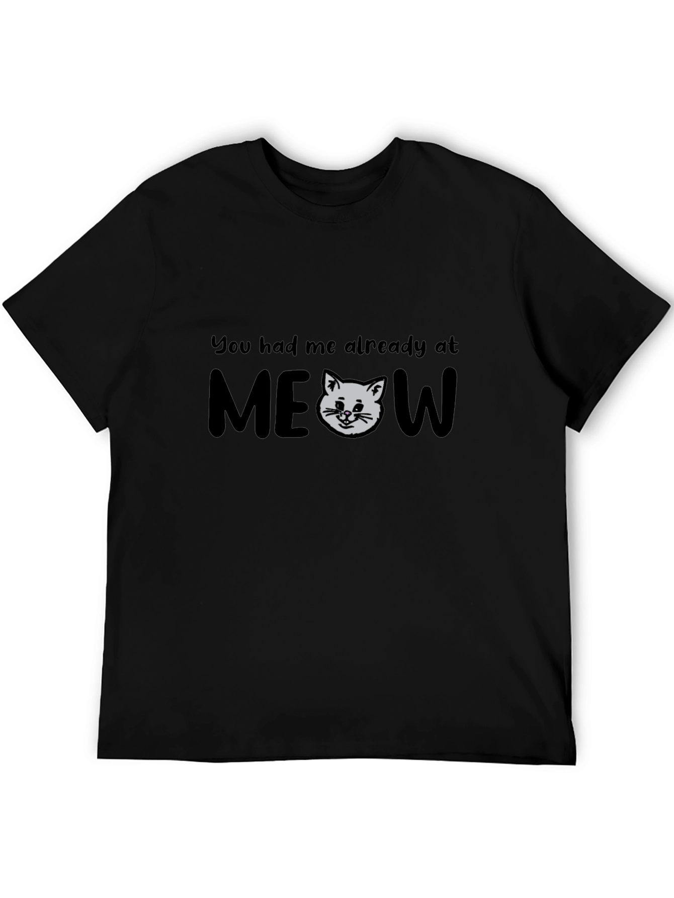 Funny Cat MEOW Graphic T-Shirt