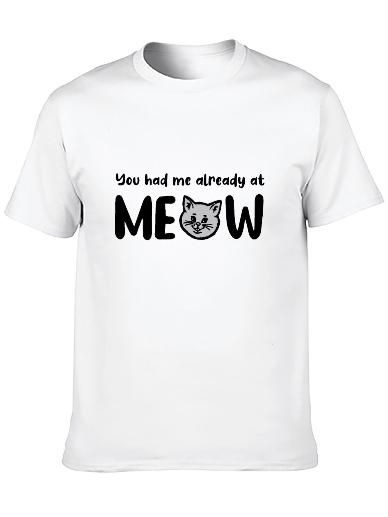 Funny Cat MEOW Graphic T-Shirt