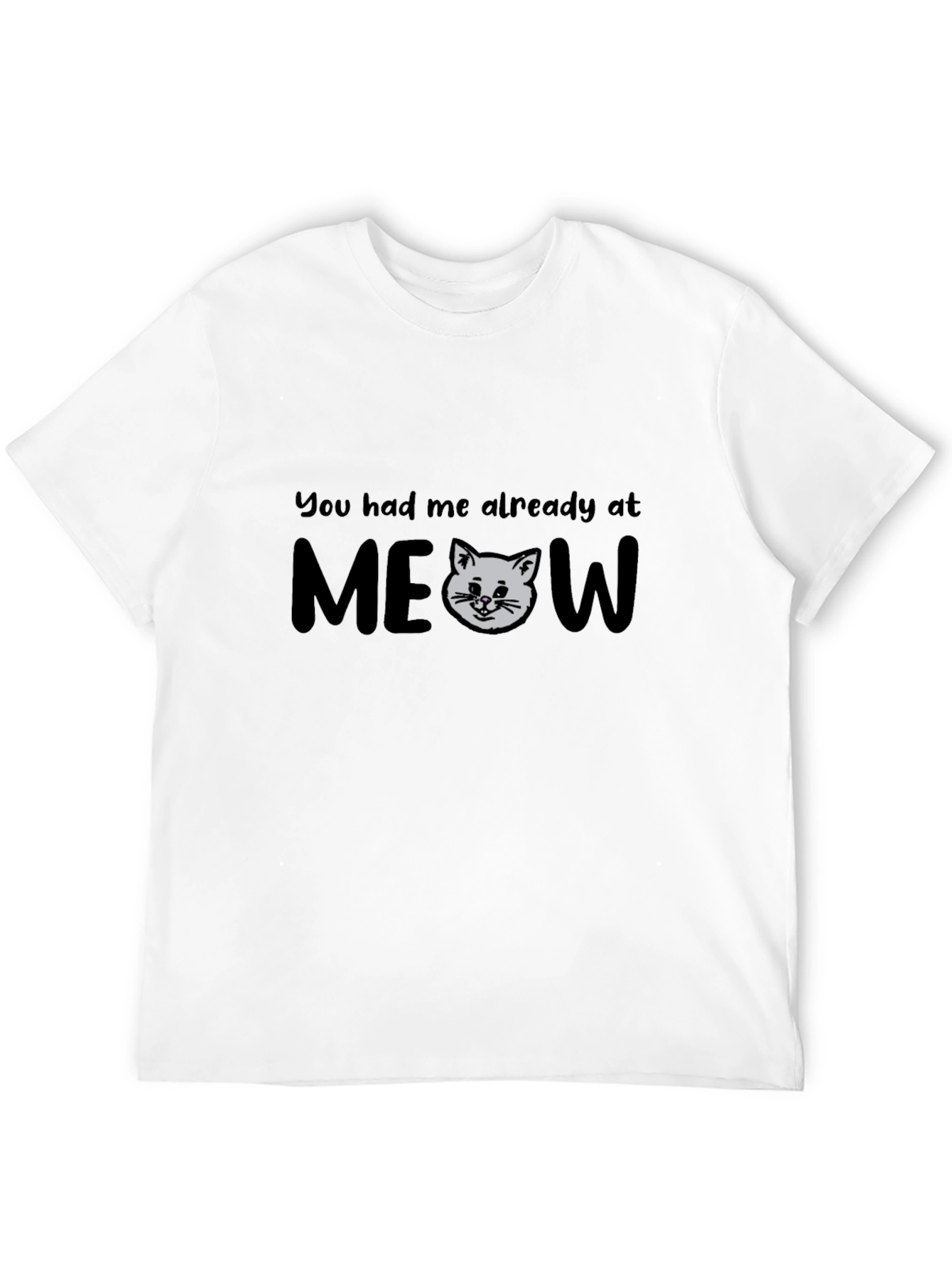 Funny Cat MEOW Graphic T-Shirt