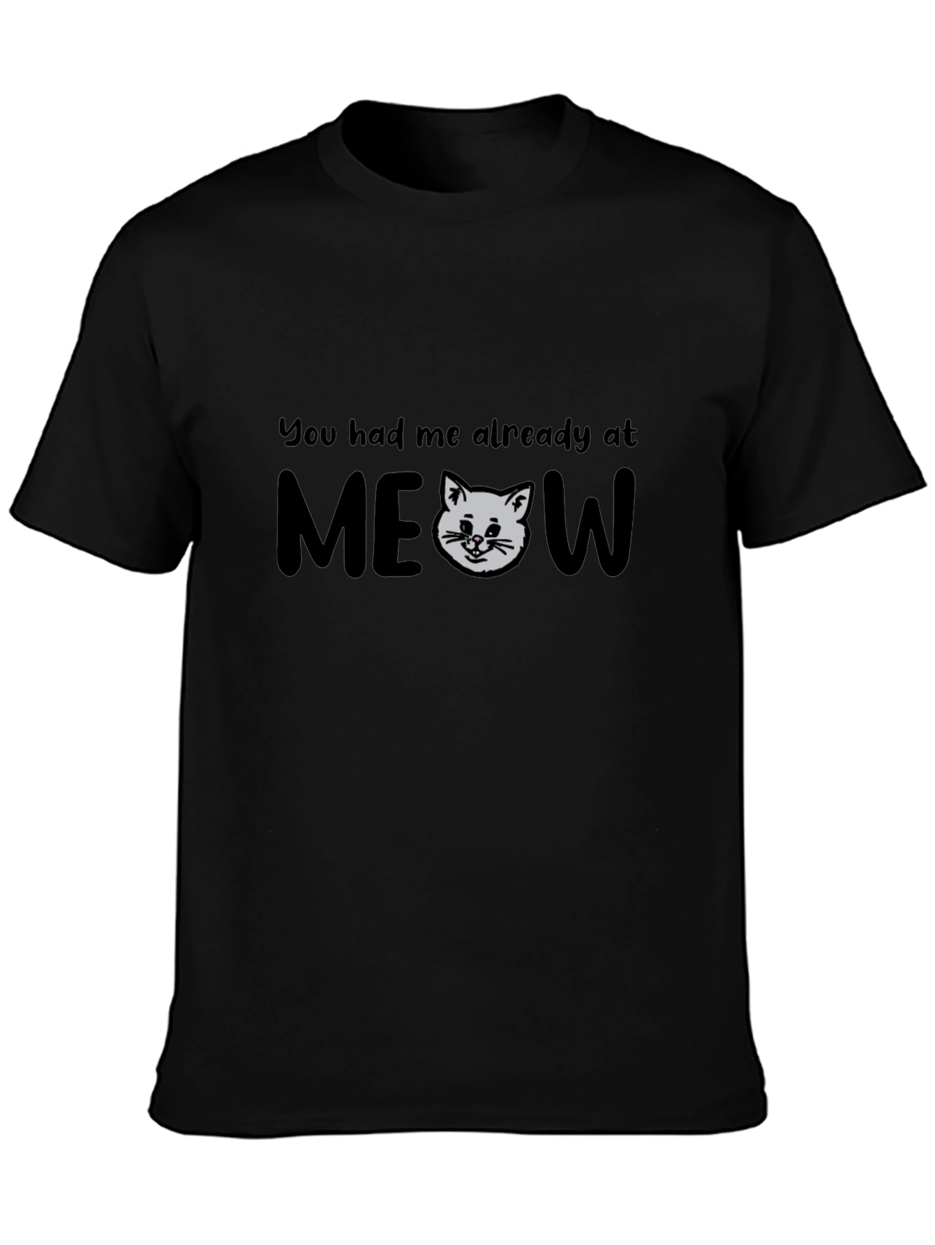 Funny Cat MEOW Graphic T-Shirt