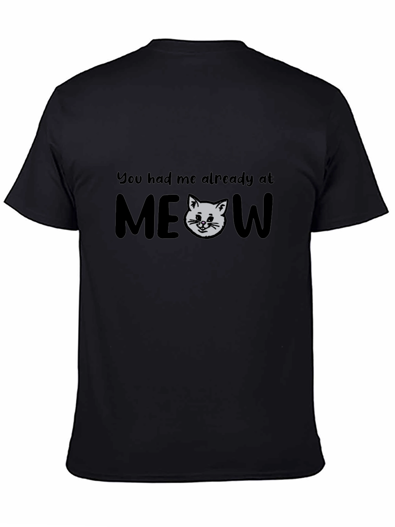Funny Cat MEOW Graphic T-Shirt