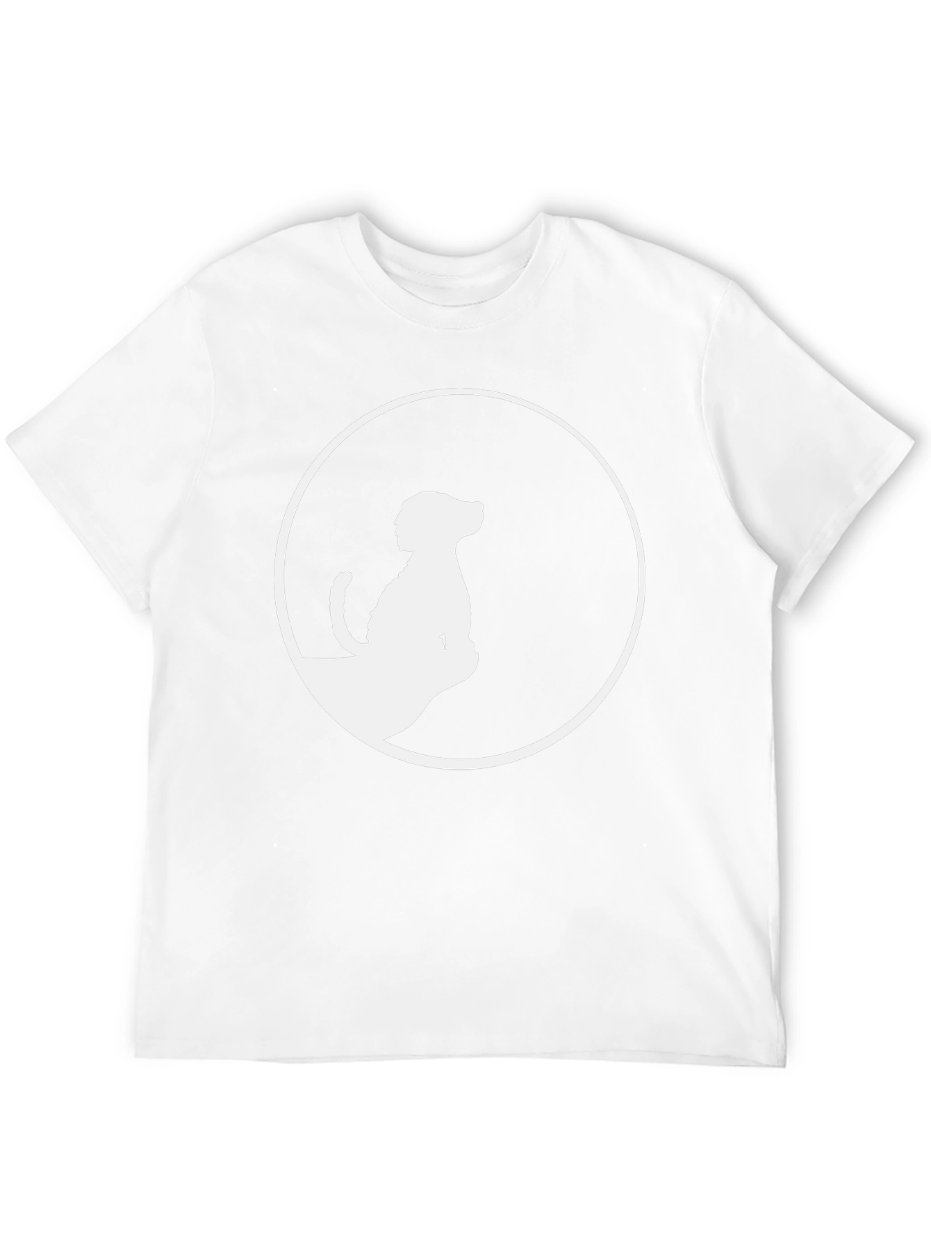 Dog Silhouette Graphic Tee - Stylish Black T-Shirt