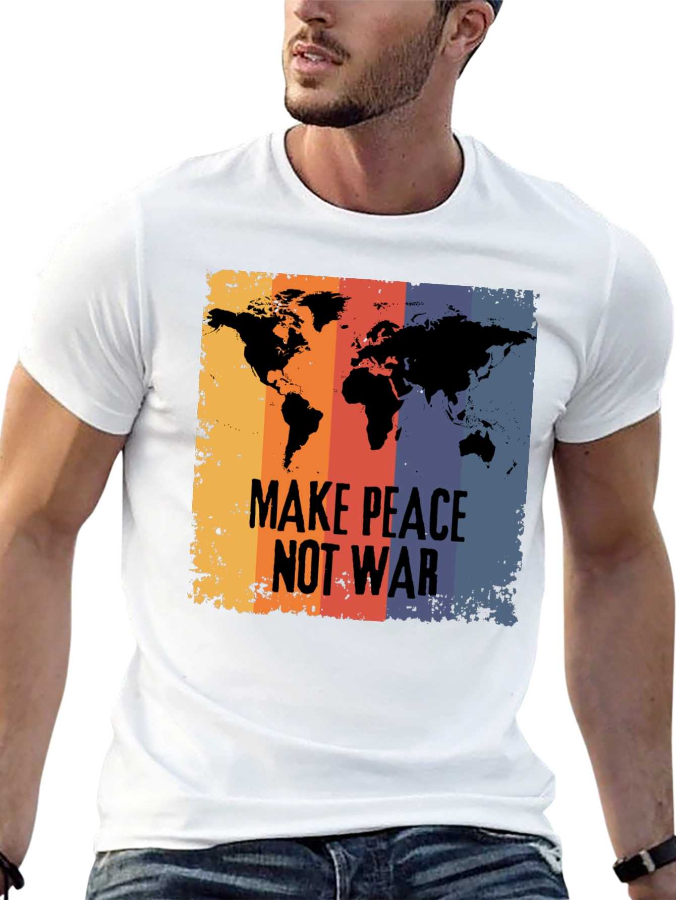 Peace Not War T-Shirt - Global Unity Design