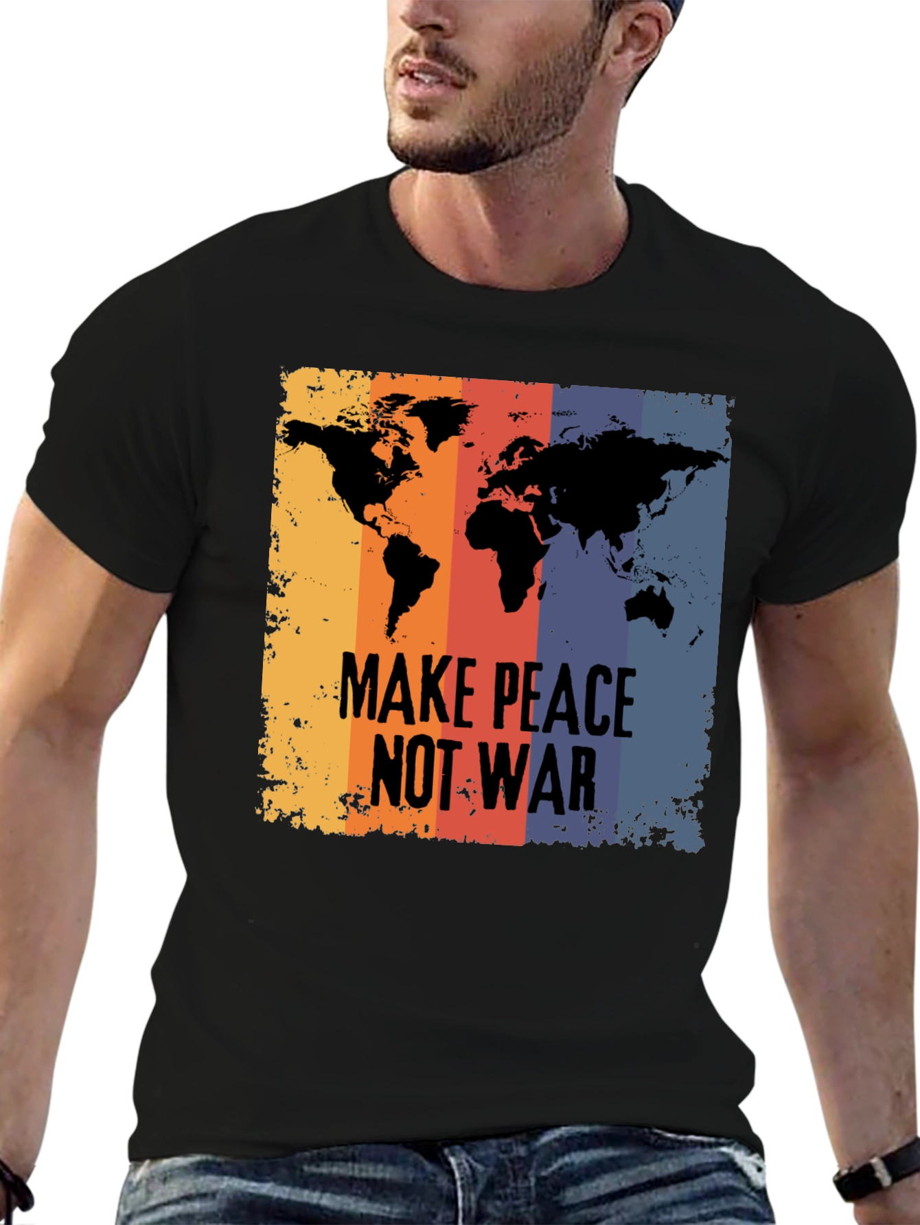 Peace Not War T-Shirt - Global Unity Design