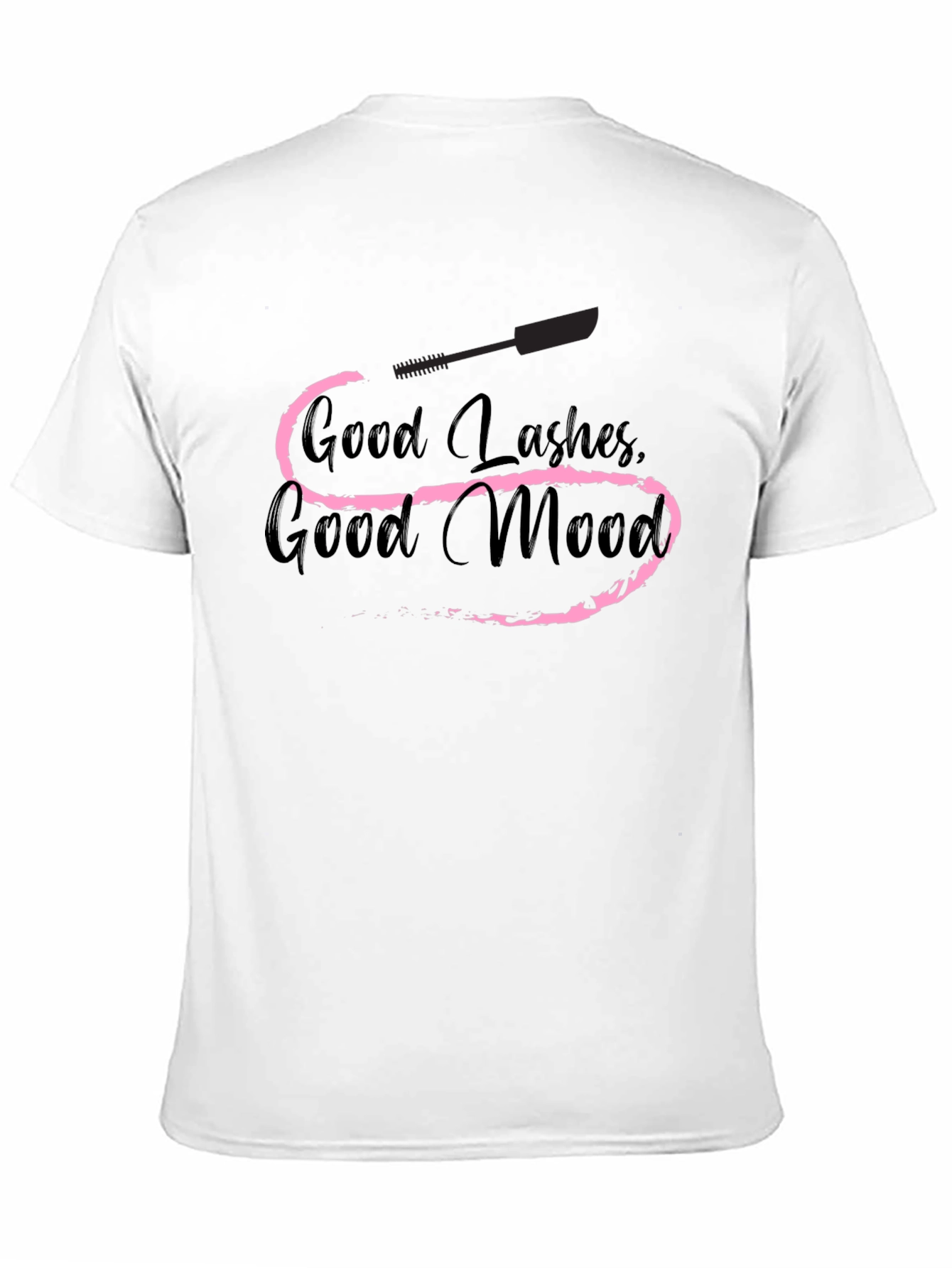 Good Lashes Good Mood Black Graphic Tee