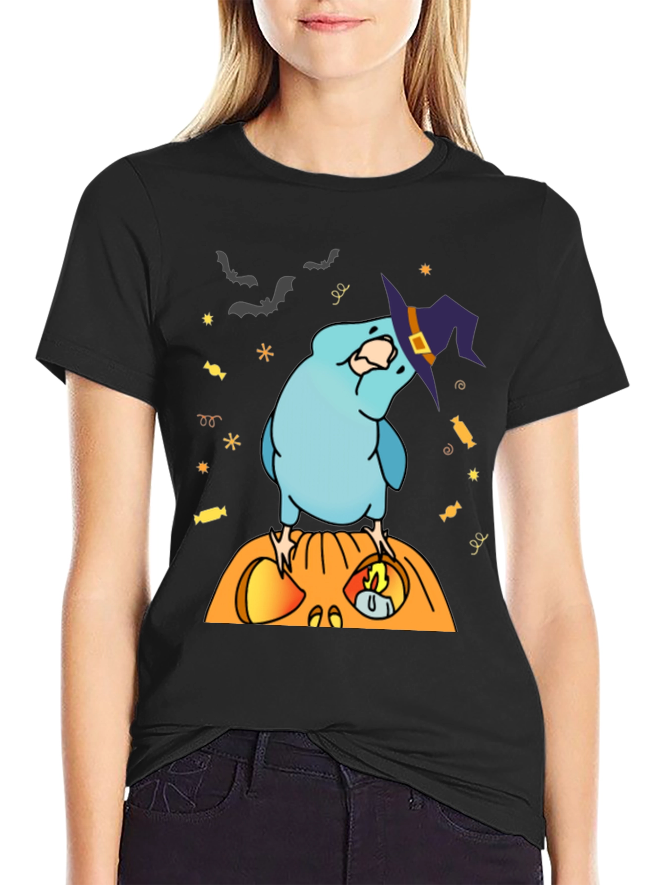 Halloween Bird Pumpkin T-Shirt
