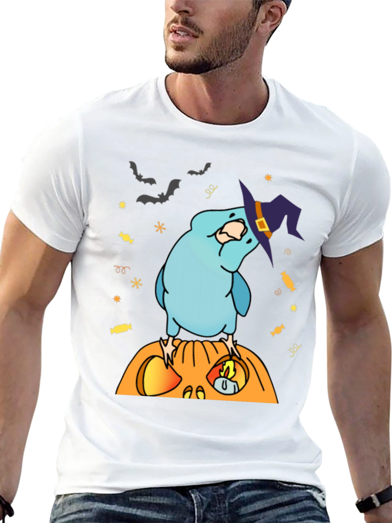 Halloween Bird Pumpkin T-Shirt
