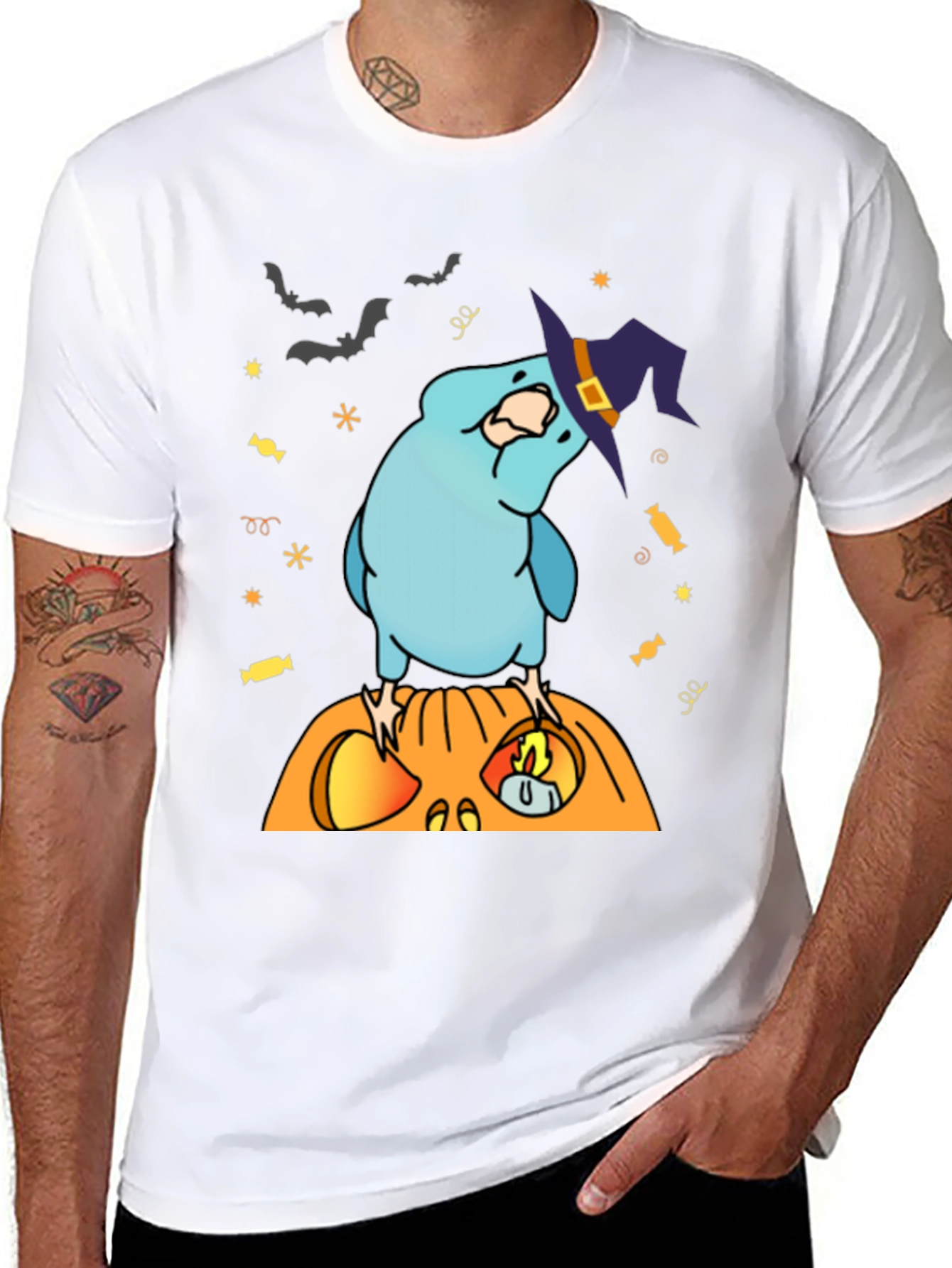 Halloween Bird Pumpkin T-Shirt