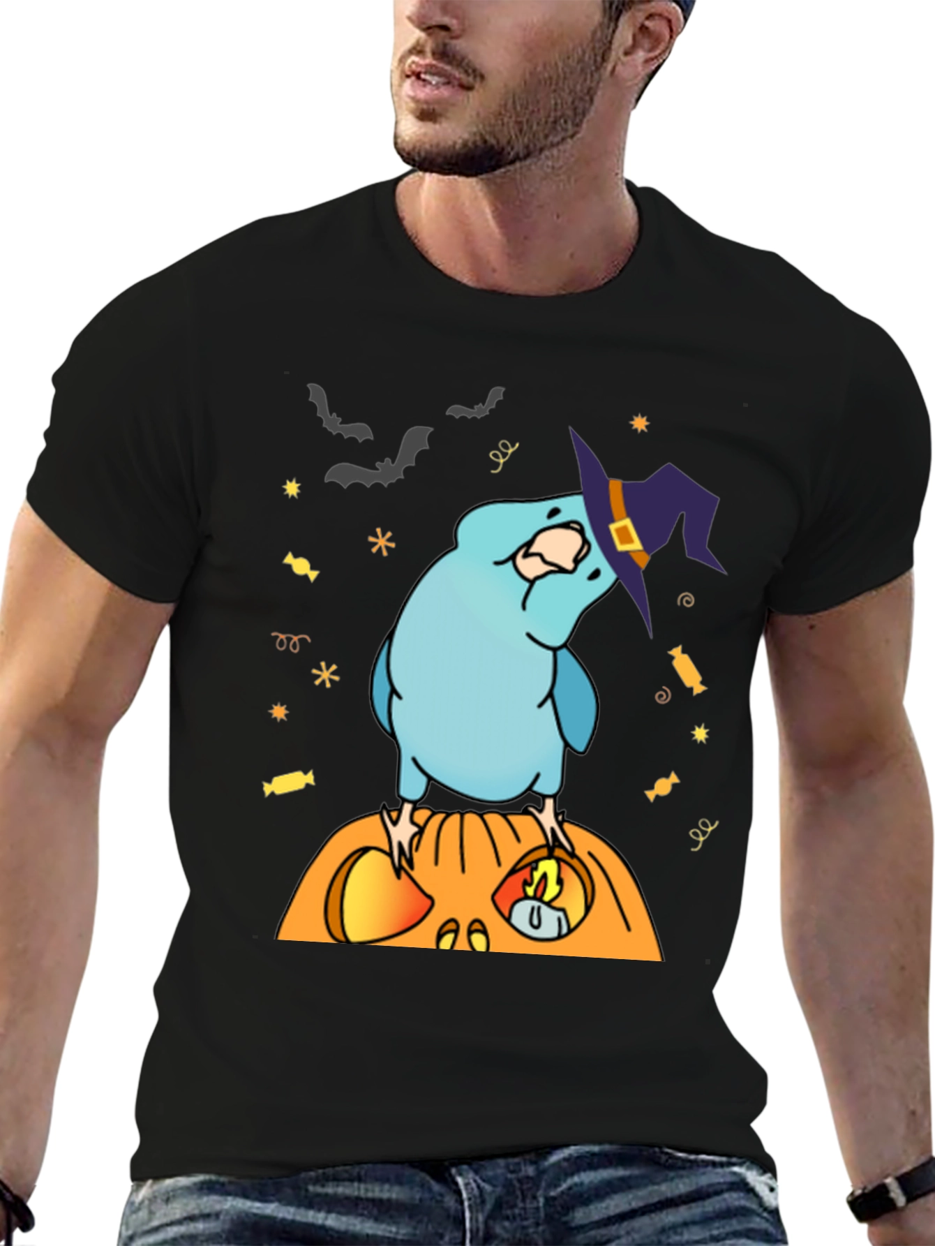 Halloween Bird Pumpkin T-Shirt
