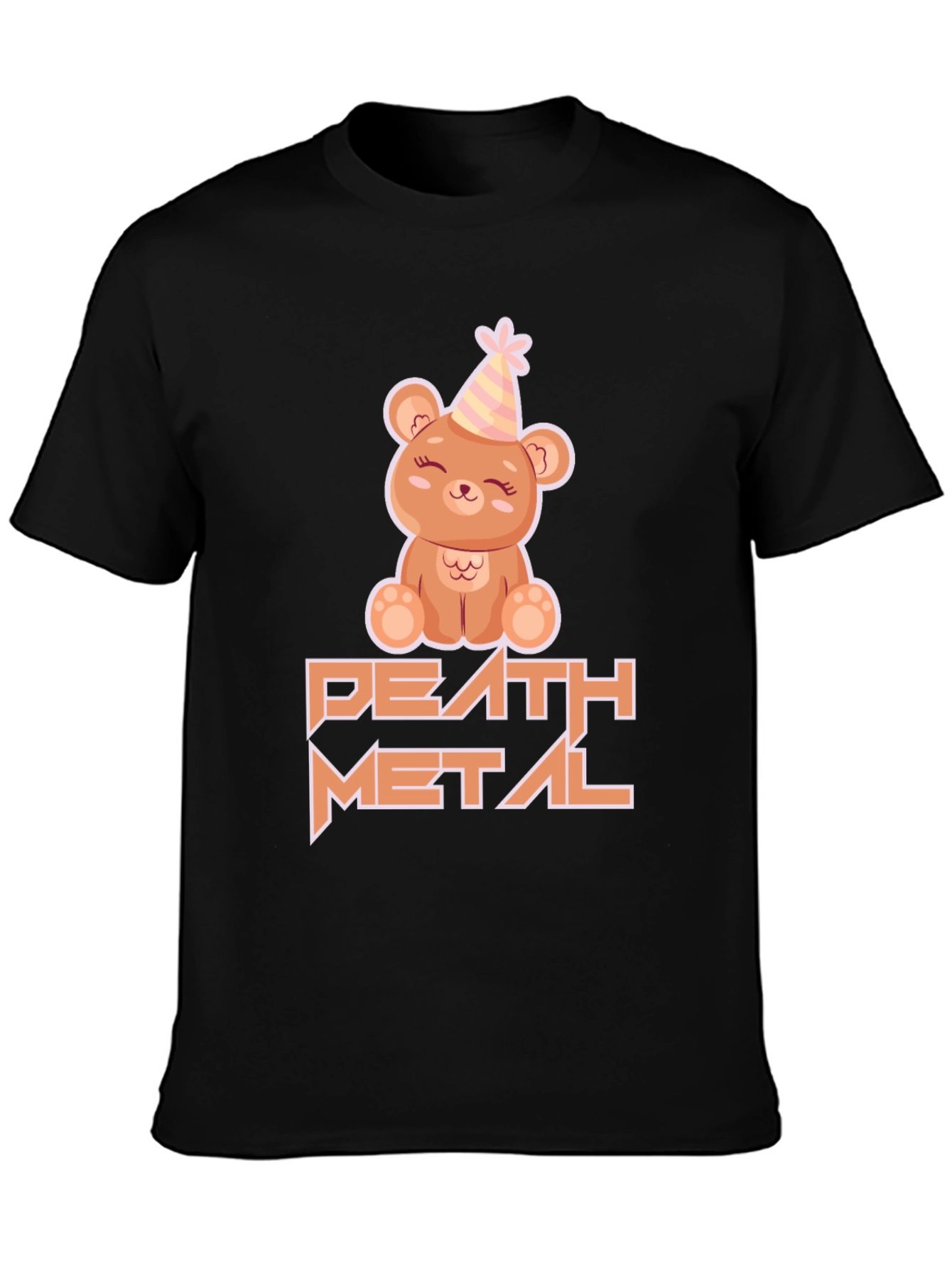 Death Metal Teddy Bear Black T-Shirt
