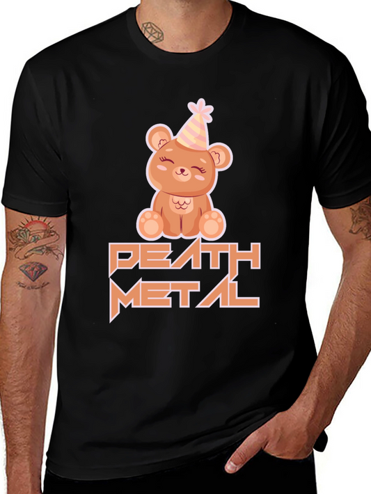 Death Metal Teddy Bear Black T-Shirt
