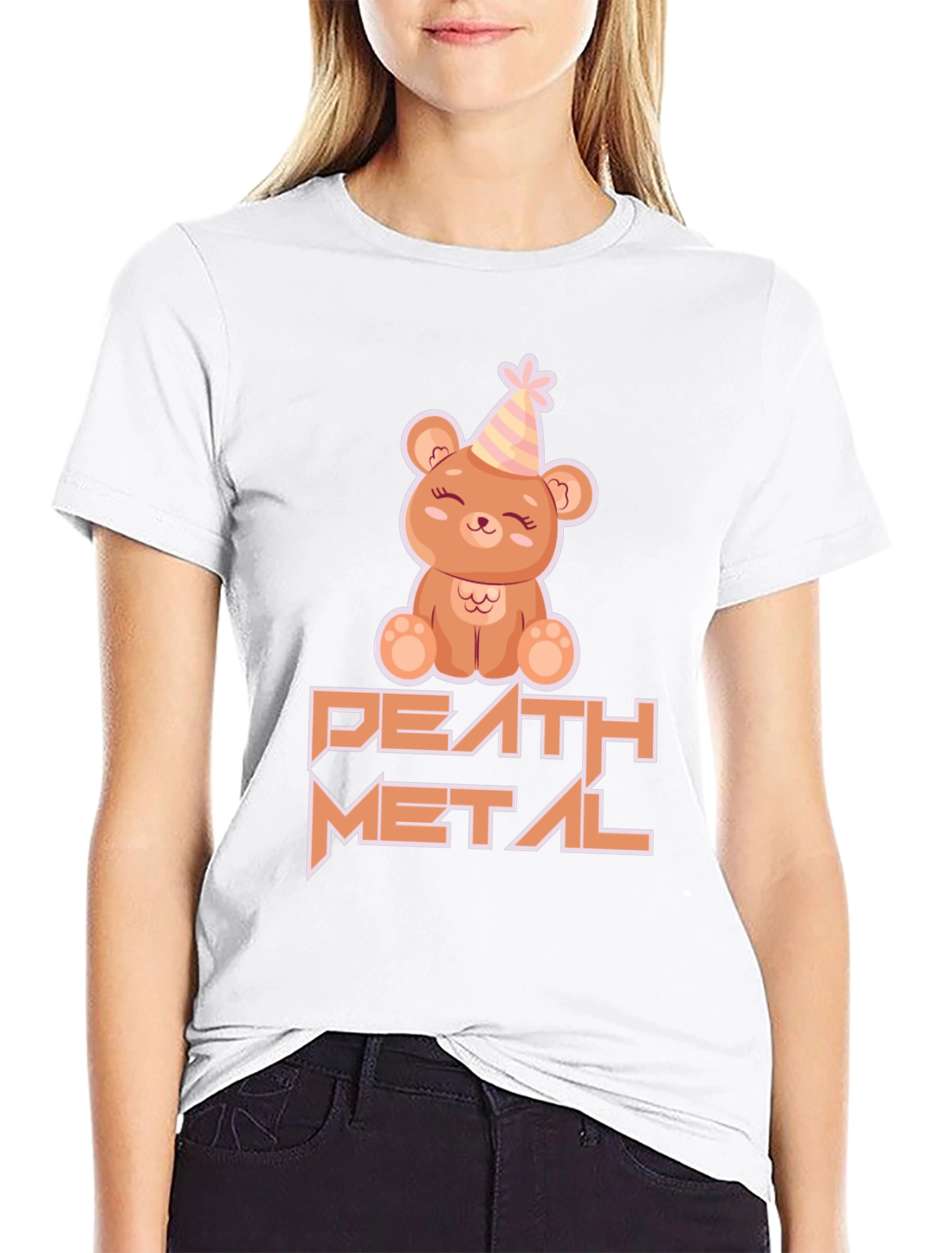 Death Metal Teddy Bear Black T-Shirt