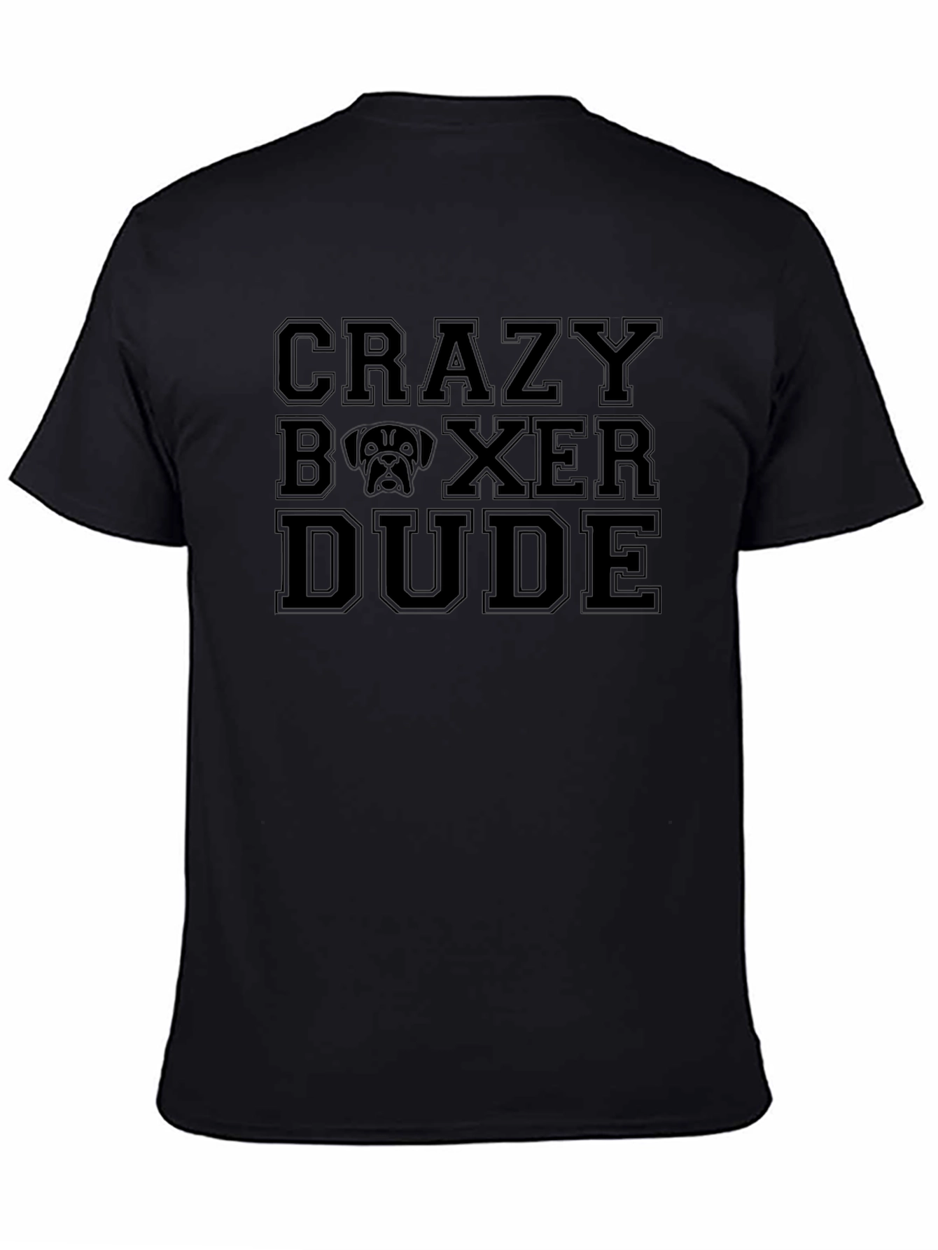 Crazy Boxer Dude Black T-Shirt