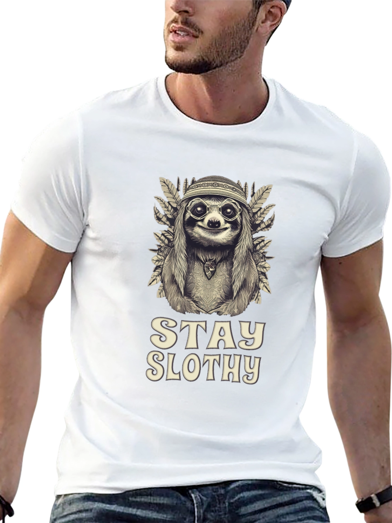 Stay Slothy Graphic Tee - Hippie Sloth