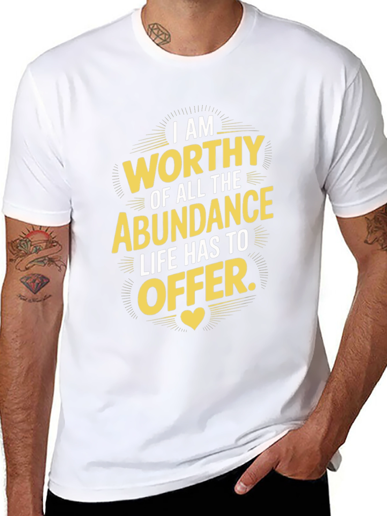 Worthy Abundance T-Shirt - Motivational Graphic Tee