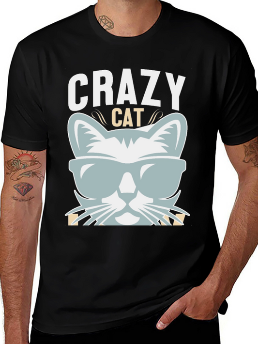 Crazy Cat Graphic T-Shirt