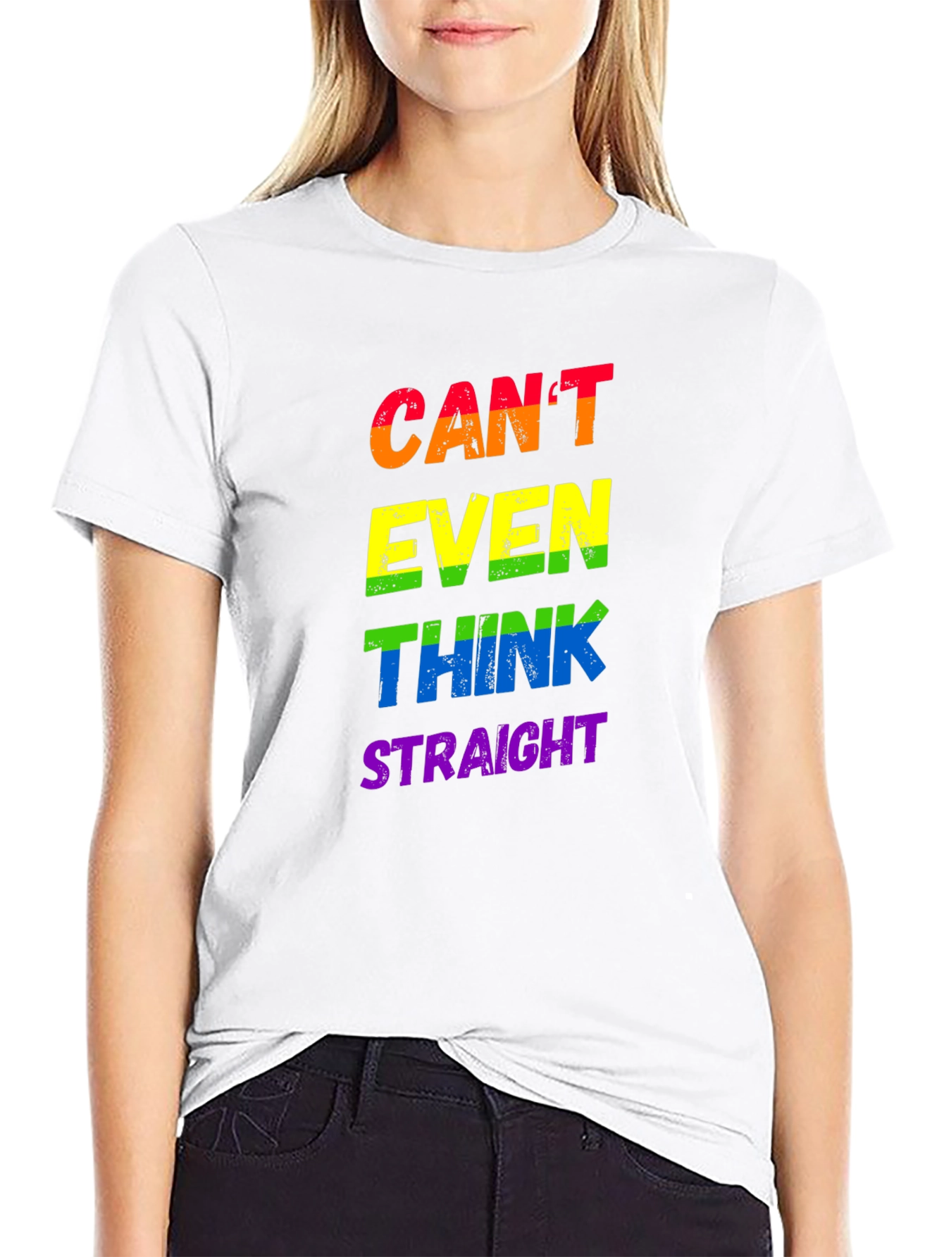 LGBTQ+ Pride T-Shirt - Cant Even Think Straight