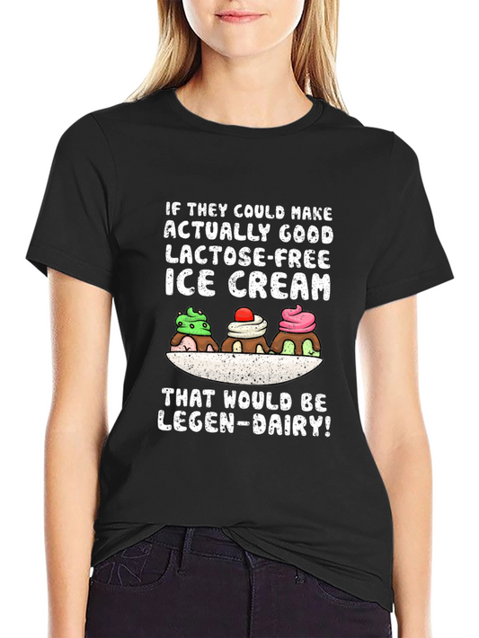 Lactose-Free Ice Cream Graphic T-Shirt