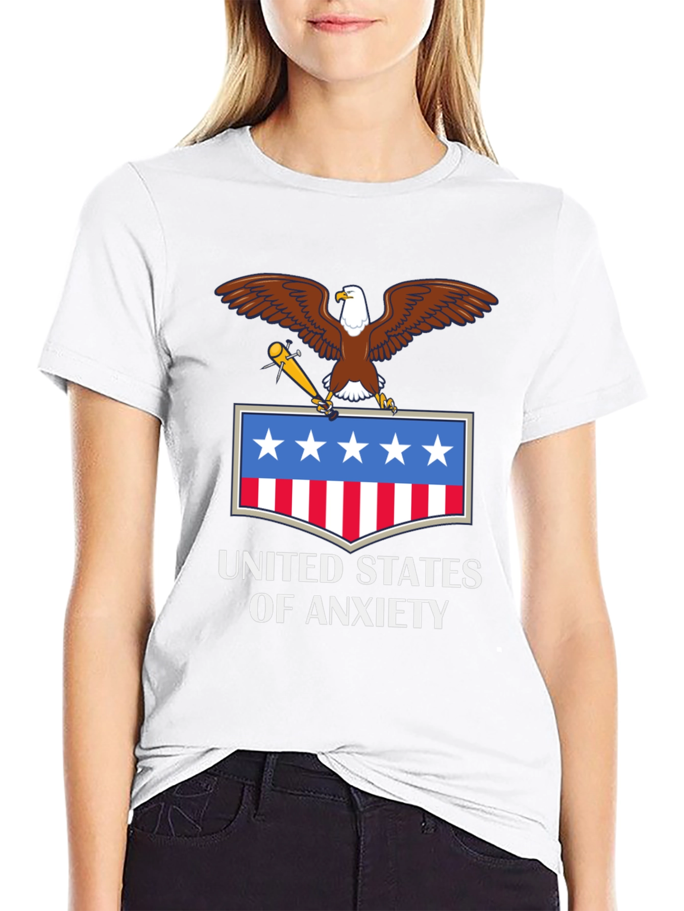 United States of Anxiety T-Shirt - Patriotic Graphic Tee