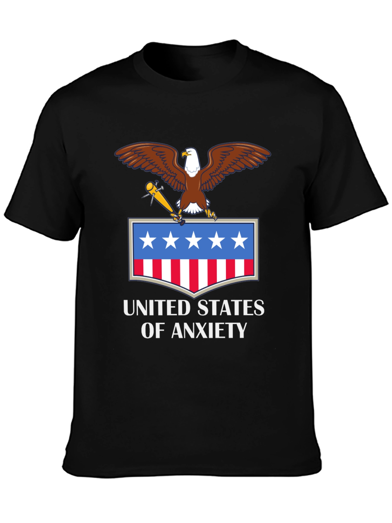 United States of Anxiety T-Shirt - Patriotic Graphic Tee