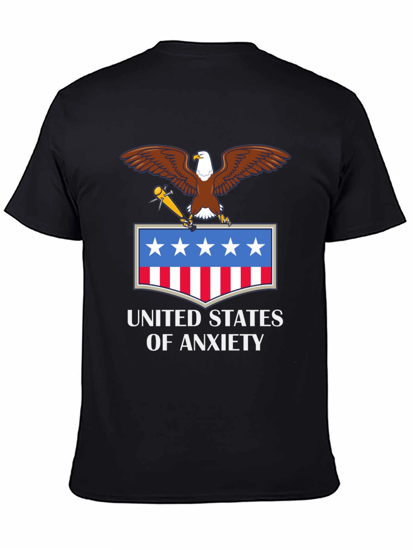 United States of Anxiety T-Shirt - Patriotic Graphic Tee