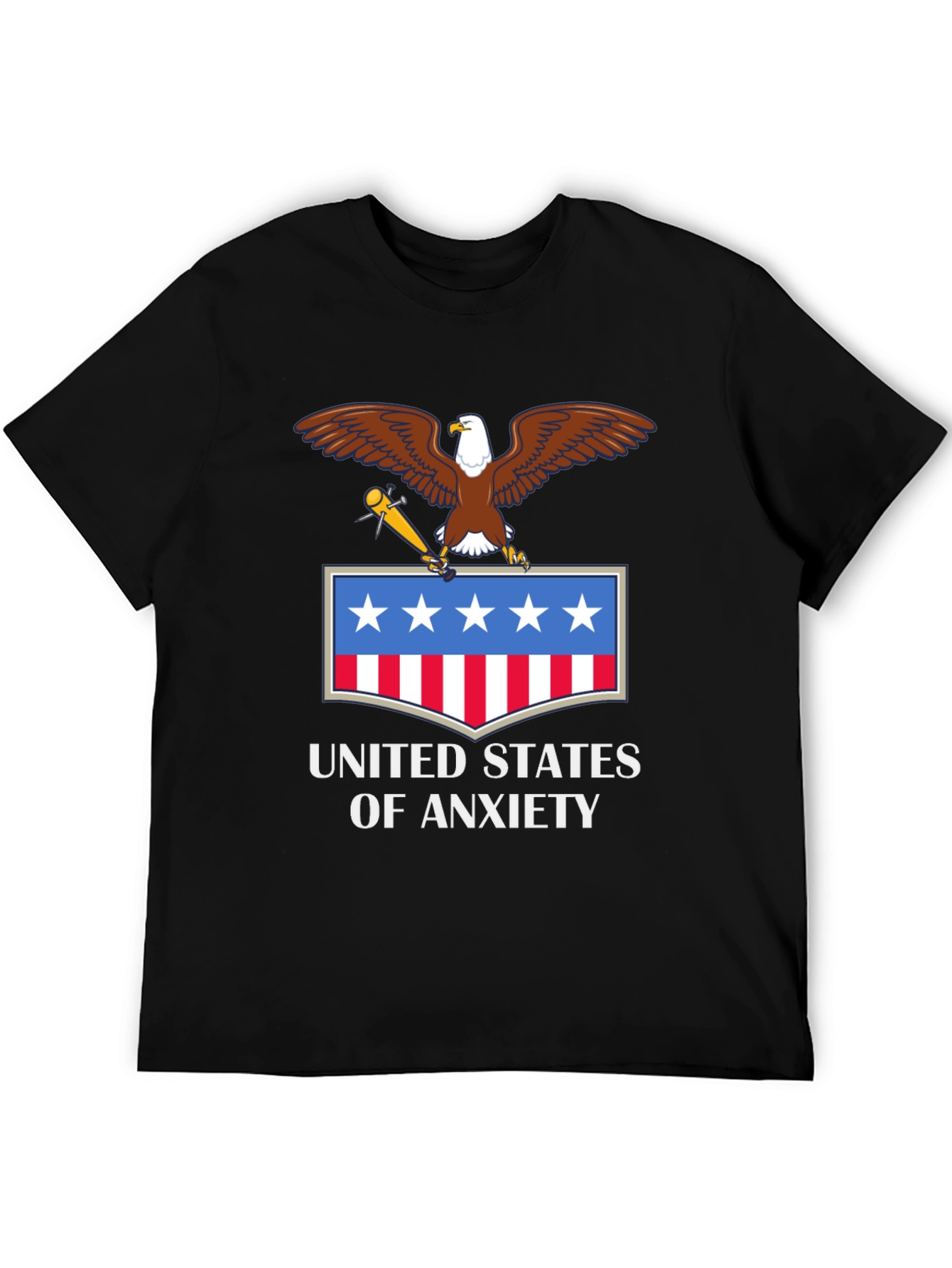 United States of Anxiety T-Shirt - Patriotic Graphic Tee