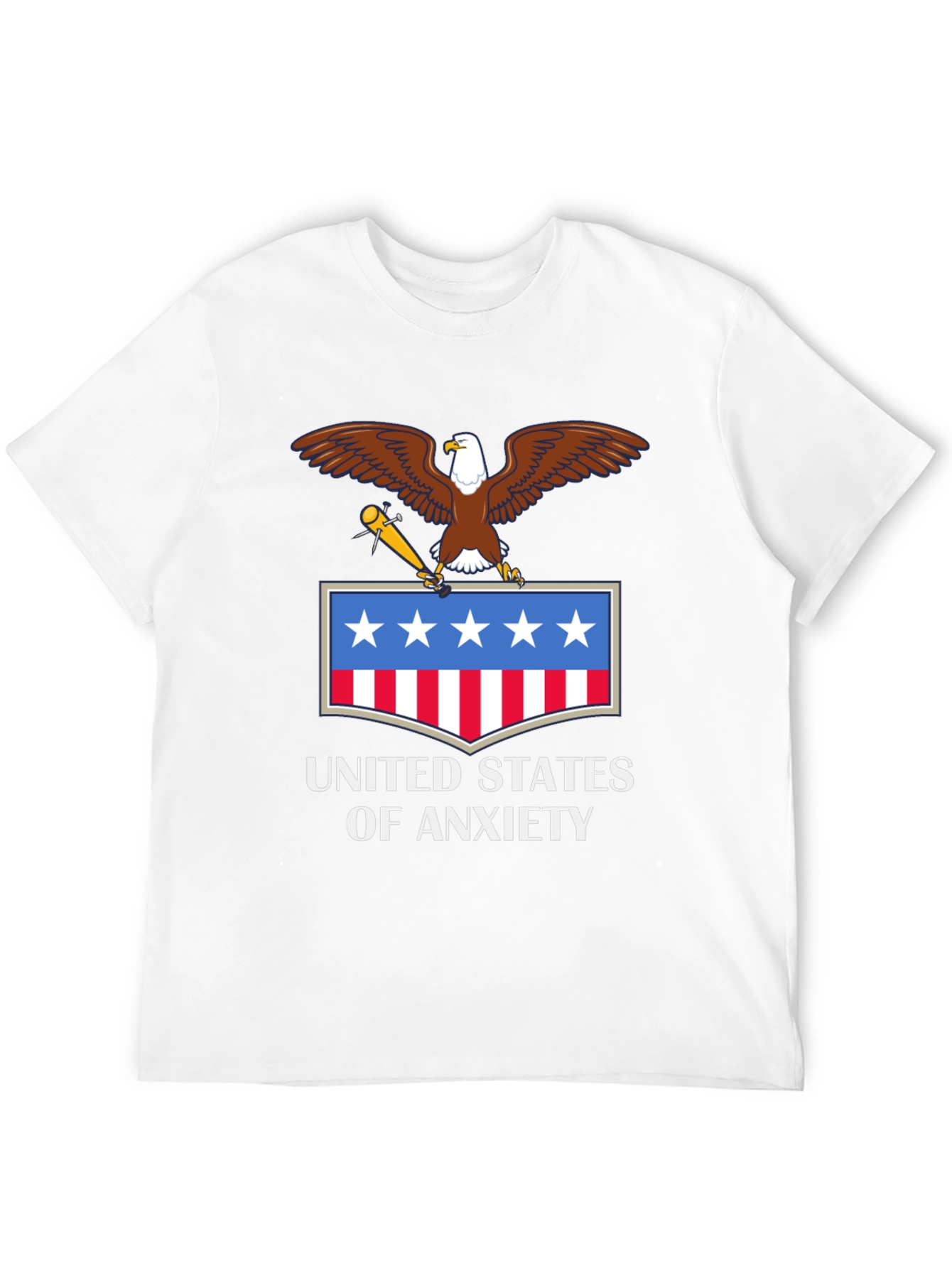 United States of Anxiety T-Shirt - Patriotic Graphic Tee