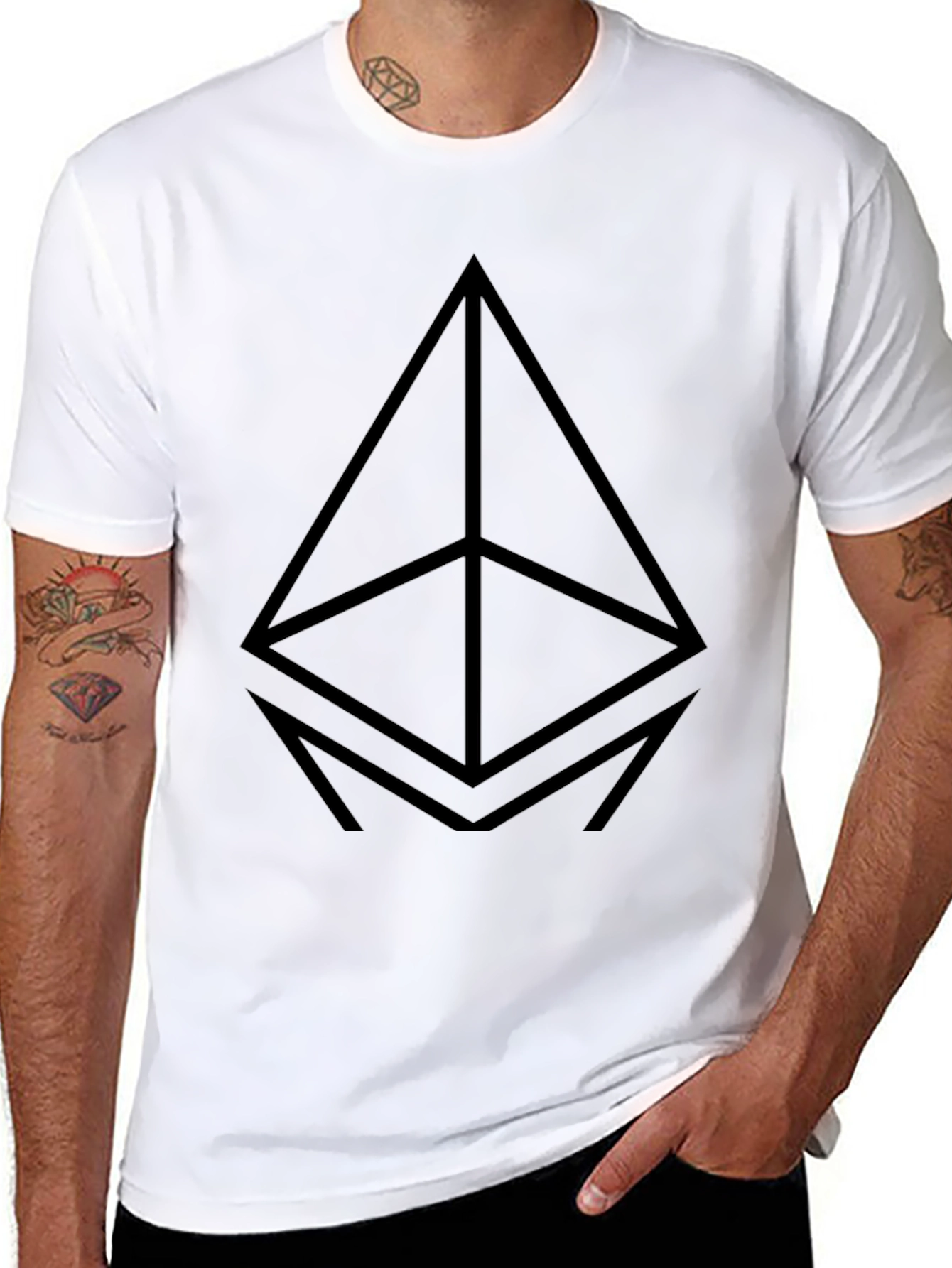 Ethereum Logo Black T-Shirt - Crypto Fashion