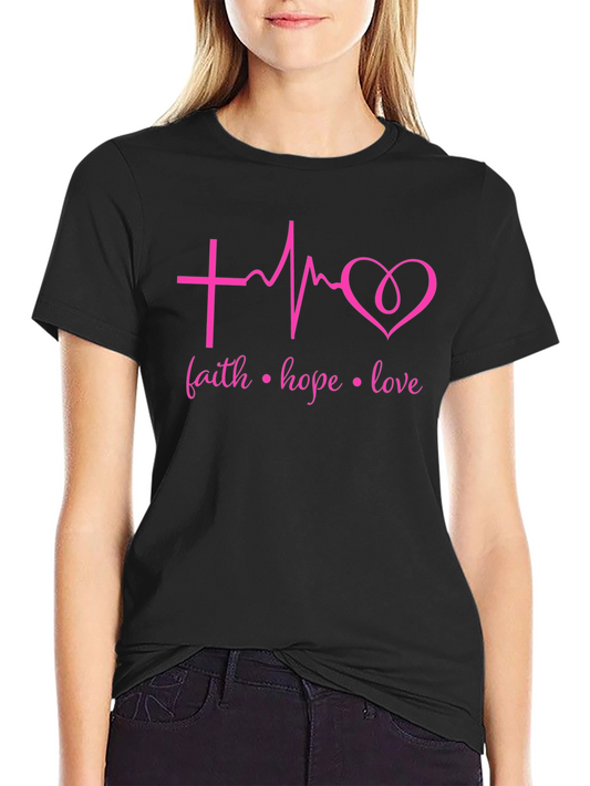 Faith Hope Love Heartbeat T-Shirt
