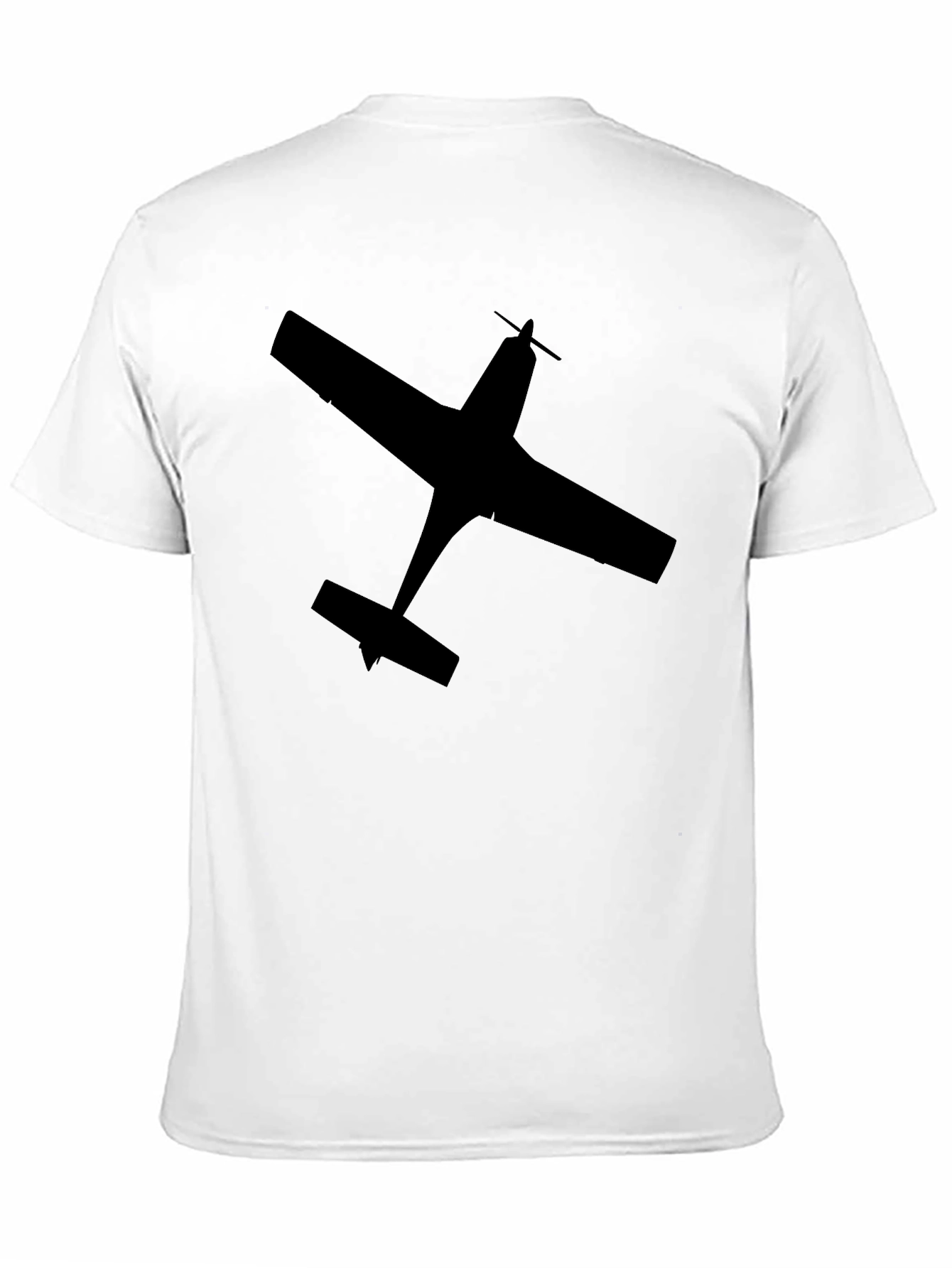 Airplane Silhouette Black T-Shirt - Fly High in Style!