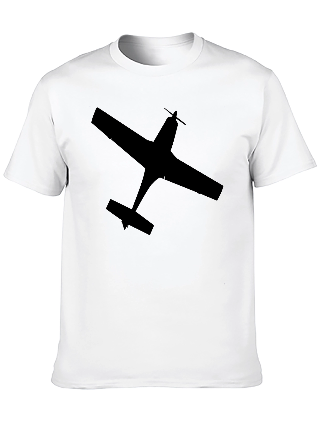 Airplane Silhouette Black T-Shirt - Fly High in Style!