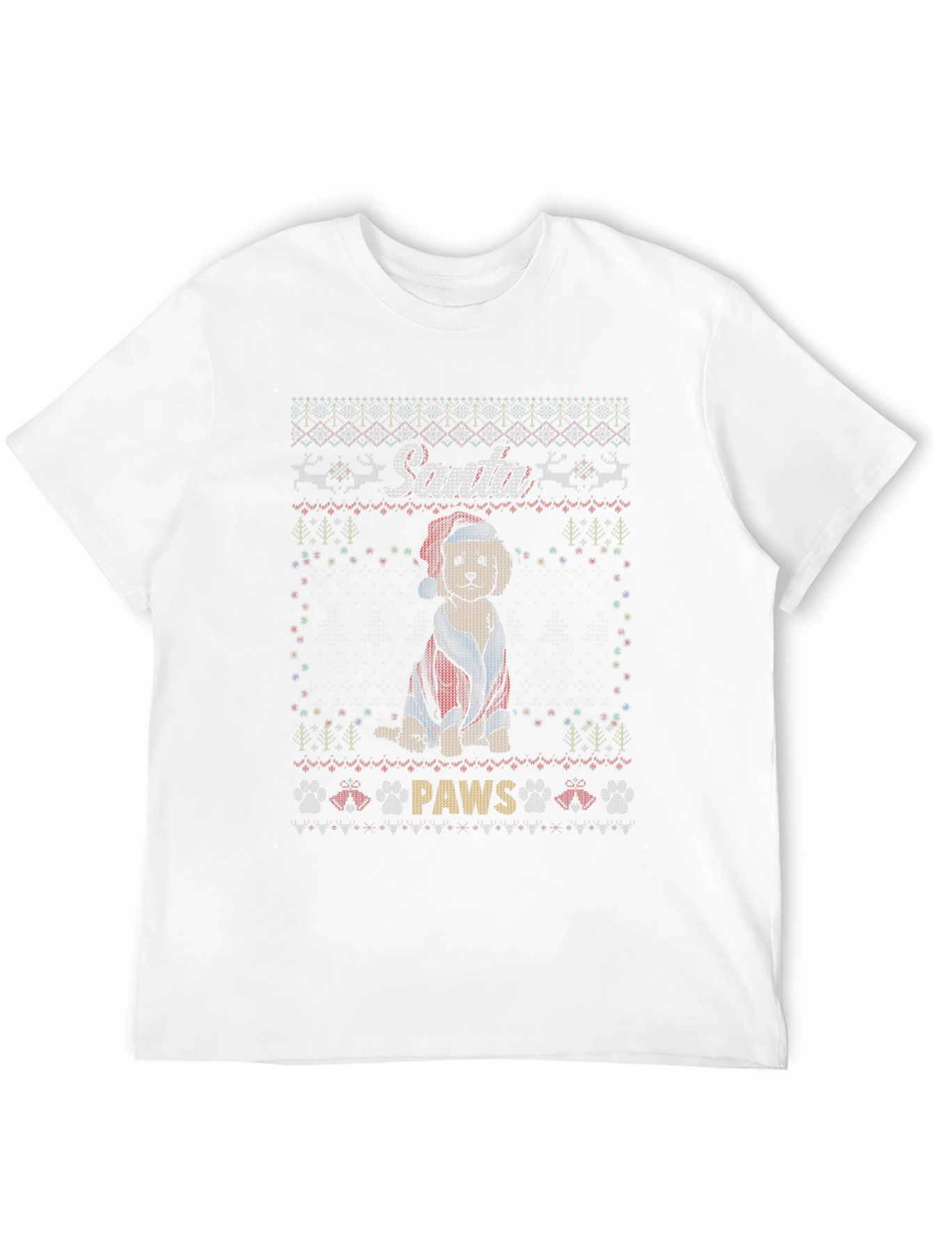 Santa Paws Christmas Dog T-Shirt