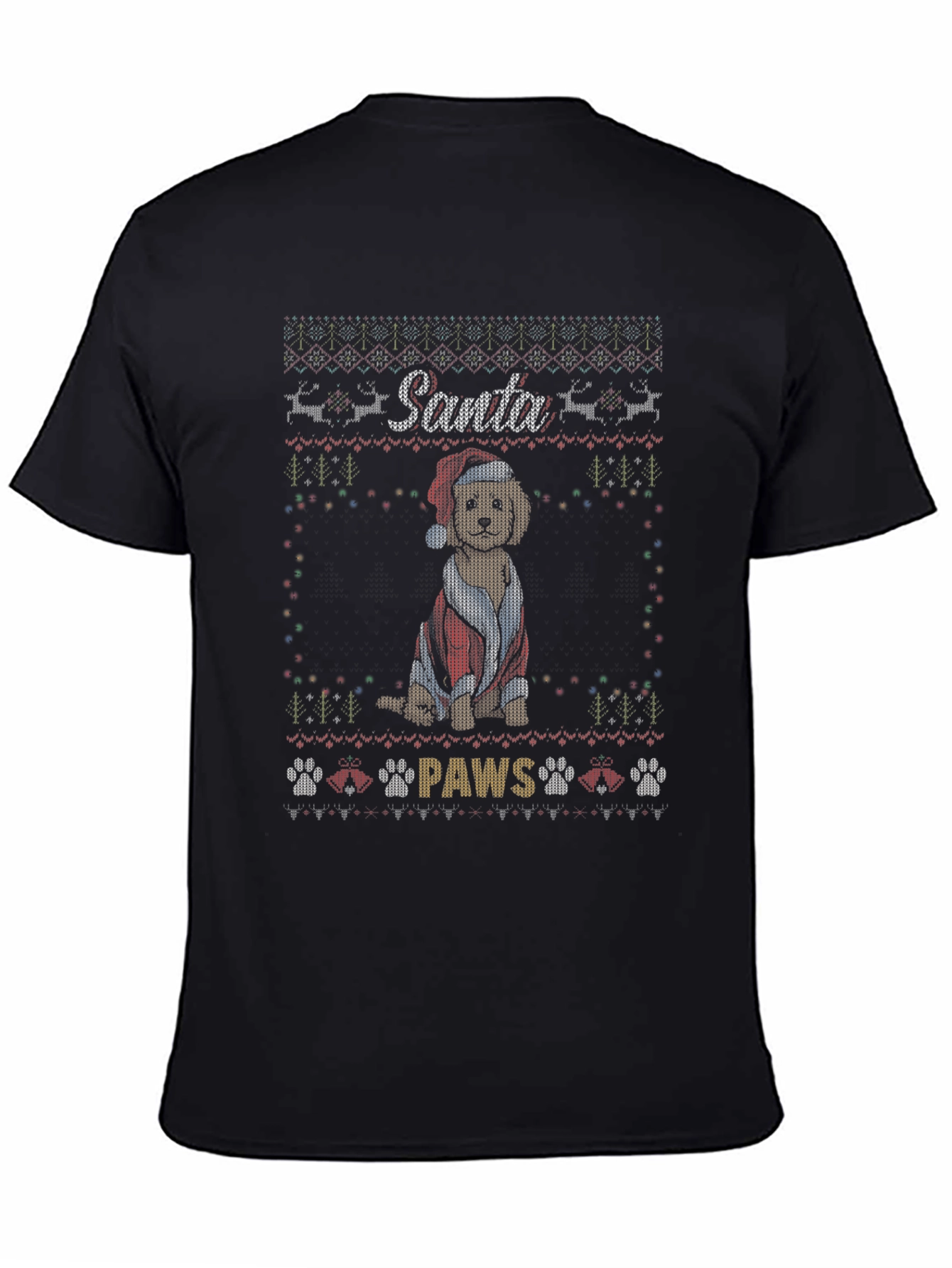 Santa Paws Christmas Dog T-Shirt