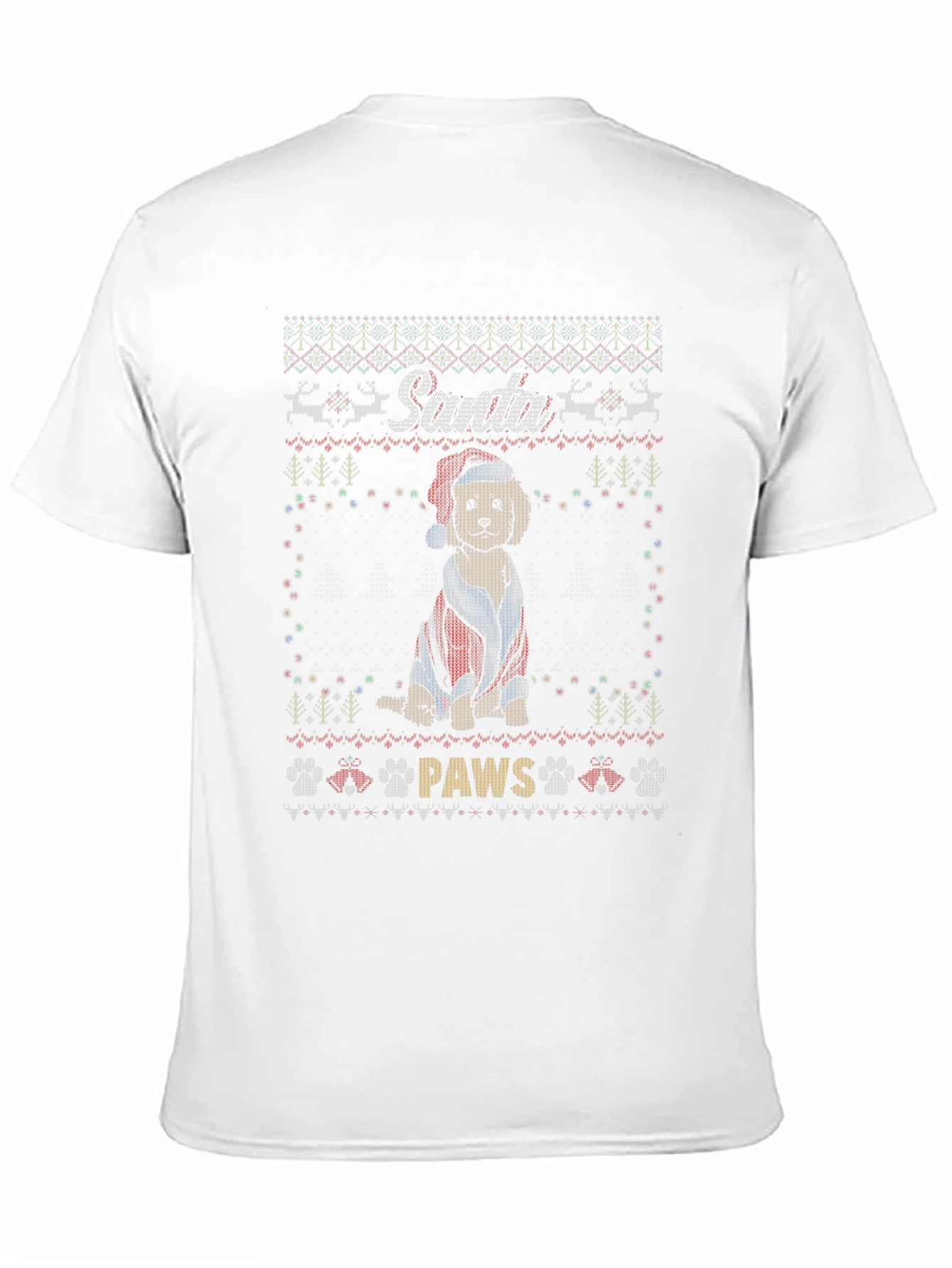 Santa Paws Christmas Dog T-Shirt