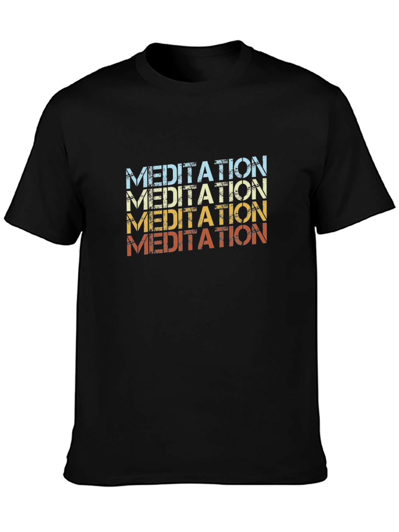 Meditation Graphic T-Shirt Retro Style