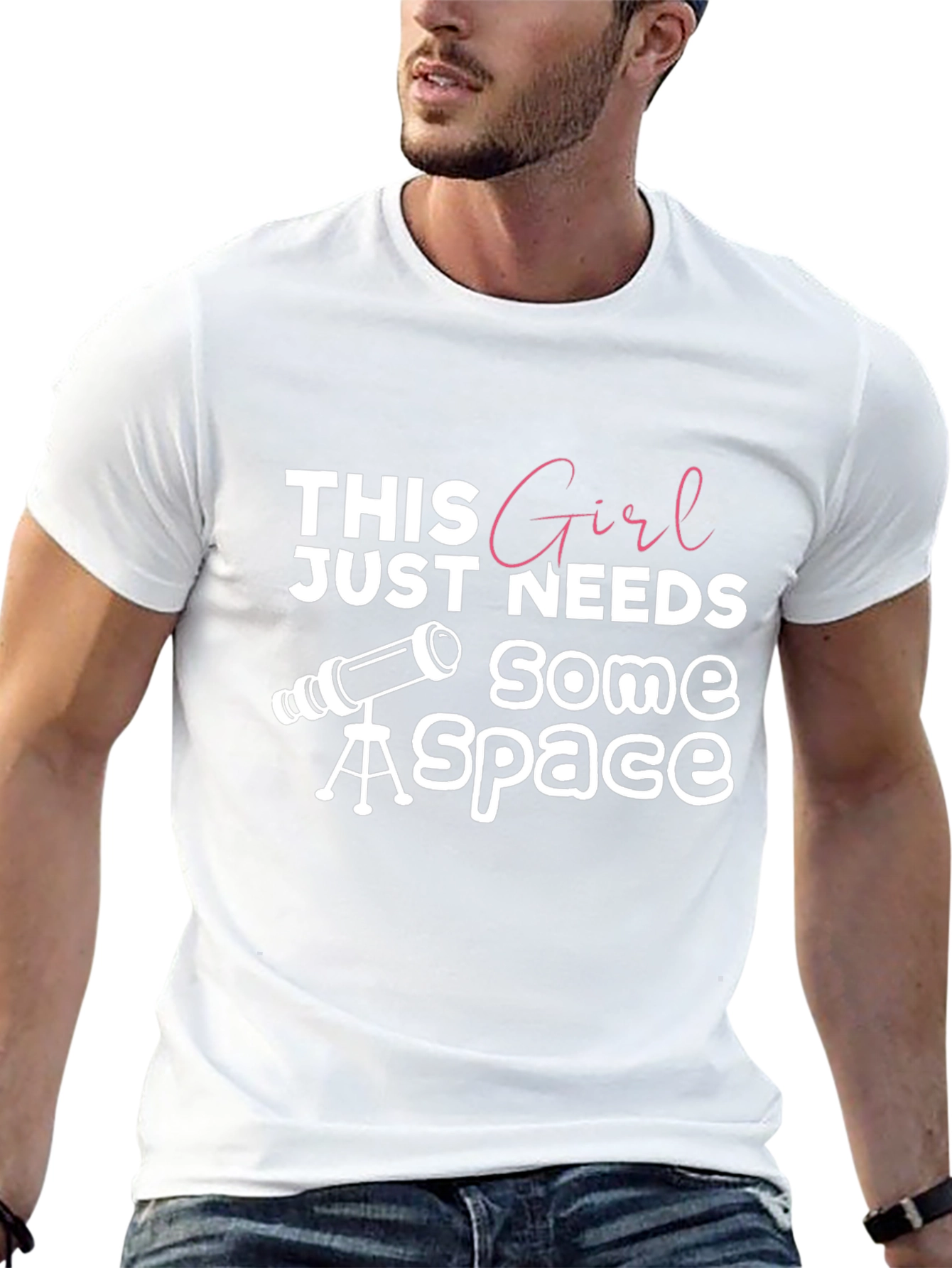 Space Girl Black Graphic Tee