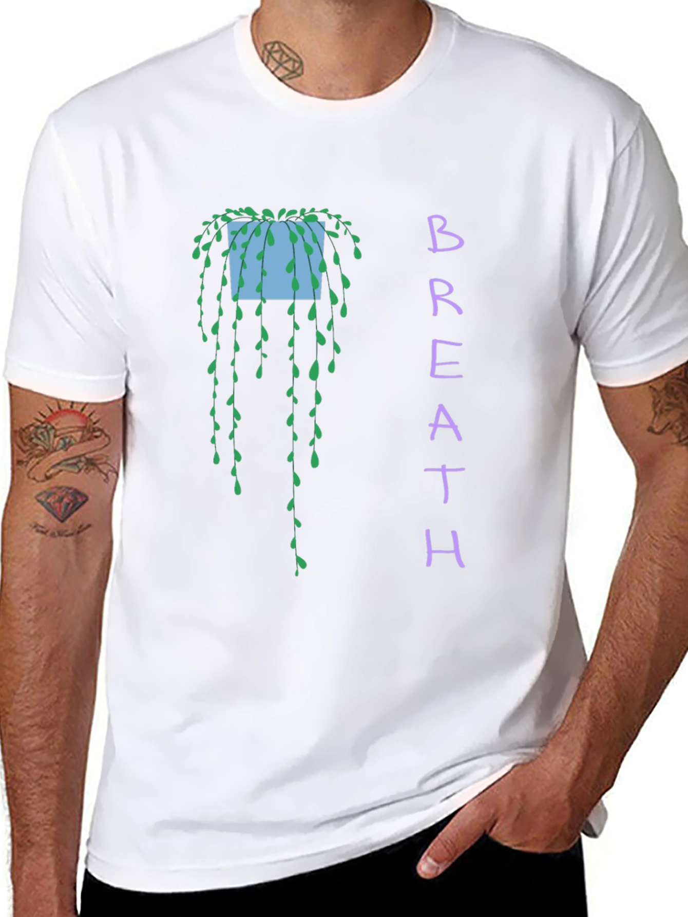 Breath Plant T-Shirt - Black
