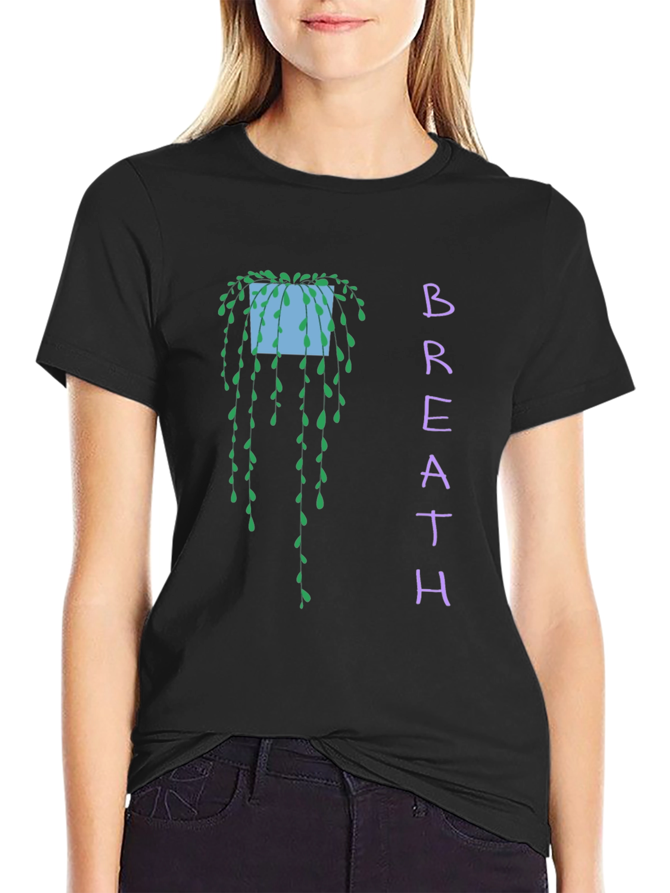 Breath Plant T-Shirt - Black