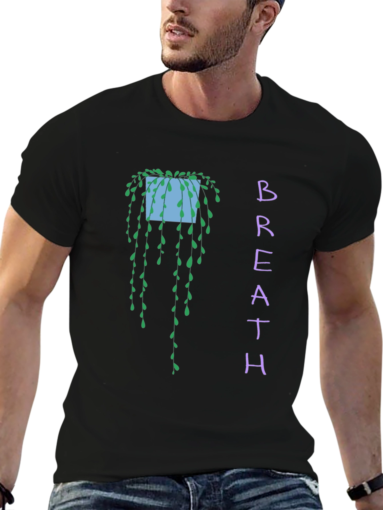 Breath Plant T-Shirt - Black