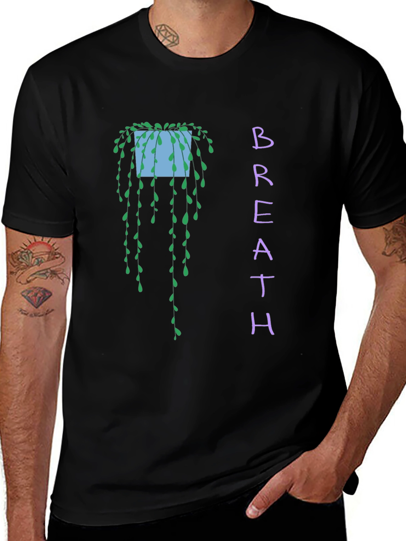 Breath Plant T-Shirt - Black