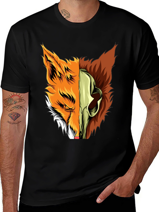 Fox Skull Graphic Tee - Unique Design