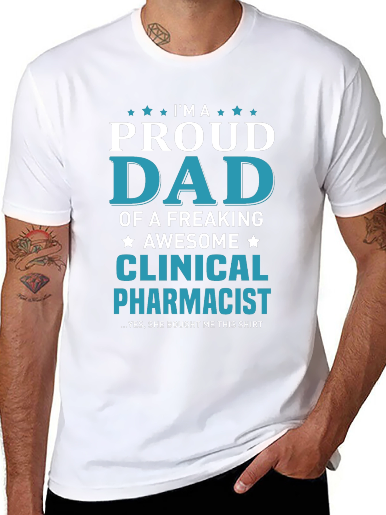 Proud Dad Clinical Pharmacist Graphic Tee
