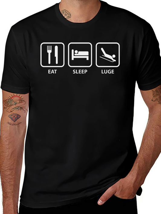 Eat Sleep Luge T-Shirt - Funny Winter Sports Tee